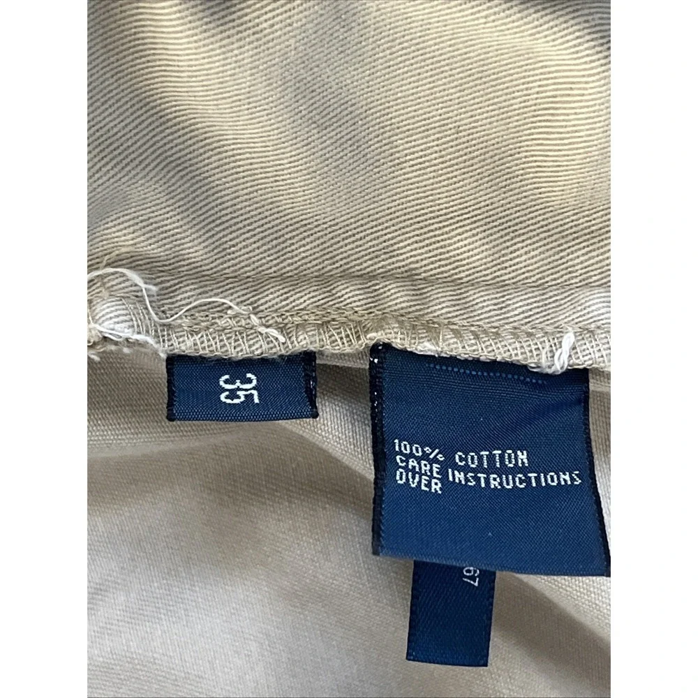 Polo Ralph Lauren Shorts Size 35 Khaki Cotton Prospect Classic Chino Golf Summer